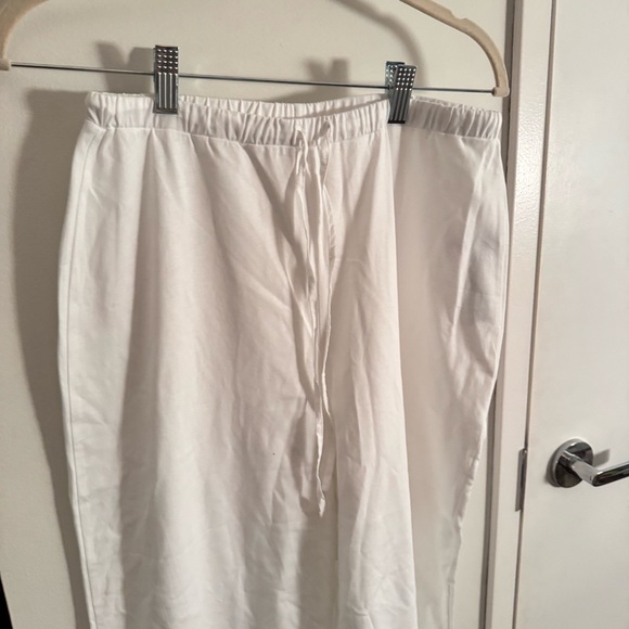 ZARA HOME white embroidered hem pants NWOT - Picture 3 of 6
